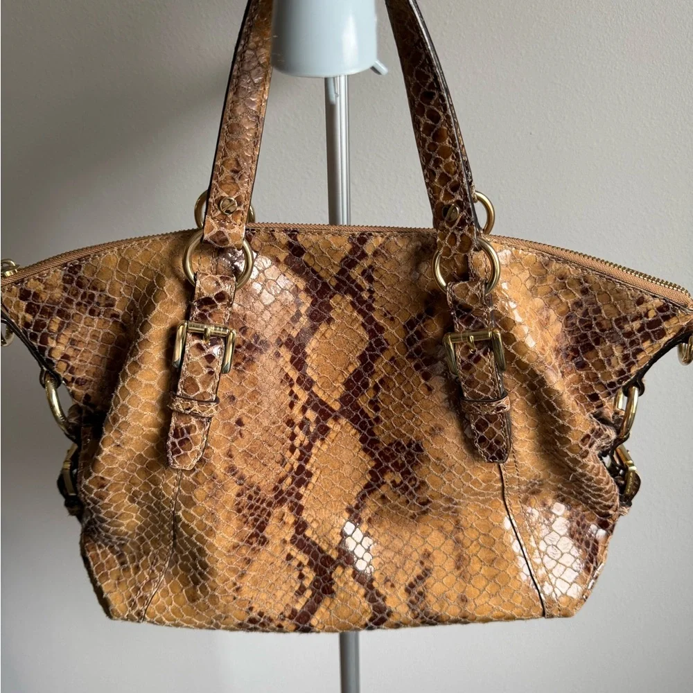 Michael Kors Snakeskin embossed leather‎ tote/shoulder bag